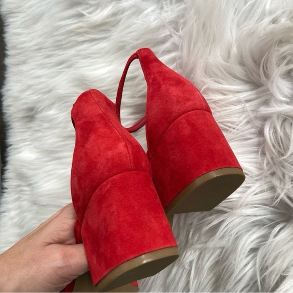 Steve Madden red leather Irene sandals sz 7.5 - Picture 4 of 5